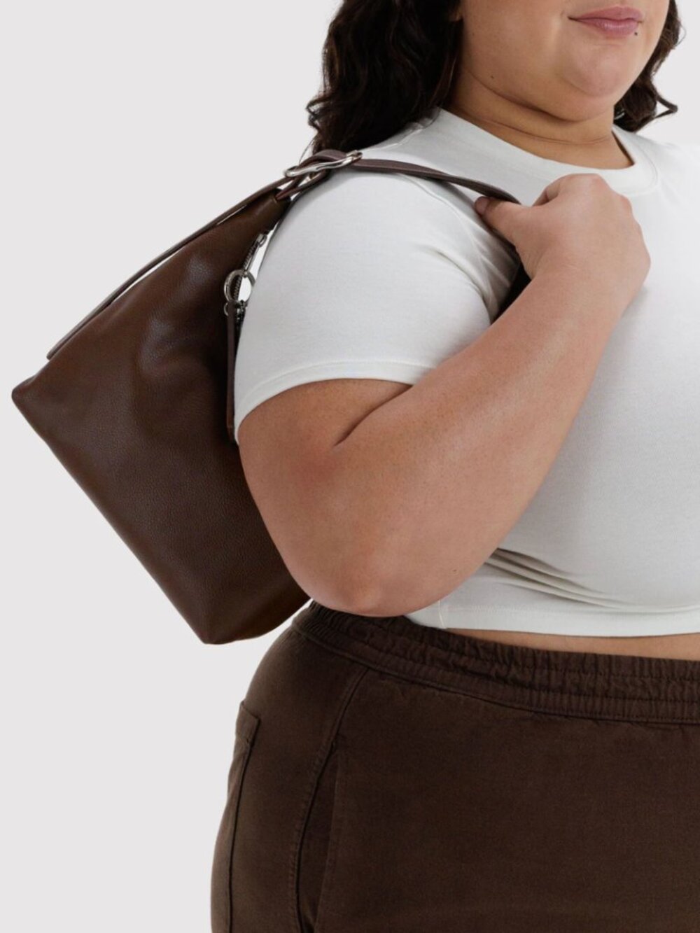 BAGGU Mini Recycled Leather Shoulder Bag - Picture 2 of 7